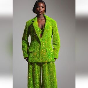 OFUURE LIZA Sequin Blazer in OLIVINE Sz M